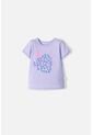 Camiseta De Littlemic Manga Corta Lavanda Para Niña 2T A 5T 3T de LittleMic