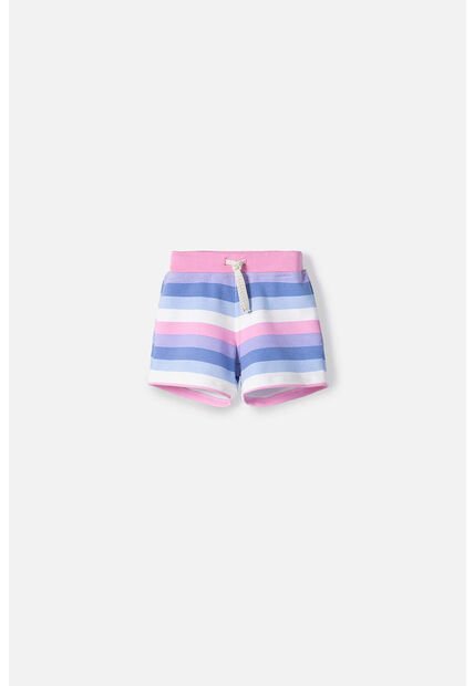 Short LittleMic Multicolor Con Cordón Ajustable En Cintura Para Niña 2T A 5T 4T