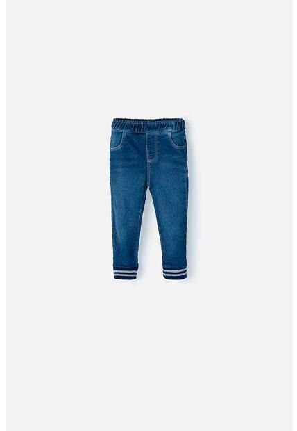 Jegging LittleMic En Denim Tono Medio Con Elástico En Cintura Para Bebé Niño 12-18