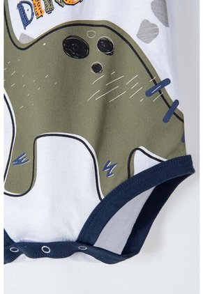 Conjunto LitttleMic Con Pantalón Blanco Y Gris Para Bebé Niño 18-24