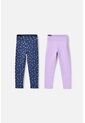 Pack X2 Leggins De Littlemic Multicolor Para Niña 2T A 5T 4T de LittleMic