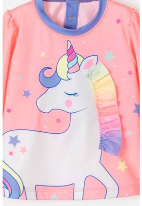 Conjunto Baño LittleMic Manga Larga Multicolot Para Bebé Niña 6-9