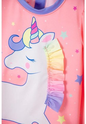 Conjunto Baño LittleMic Manga Larga Multicolot Para Bebé Niña 6-9