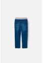 Bermuda LittleMic En Denim Tono Medio Con Elástico En Cintura Para Niño 2T A 5T 2T de LittleMic