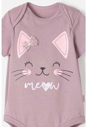 Conjunto De LittleMic Con Body Lila Para Bebé Niña 3-6