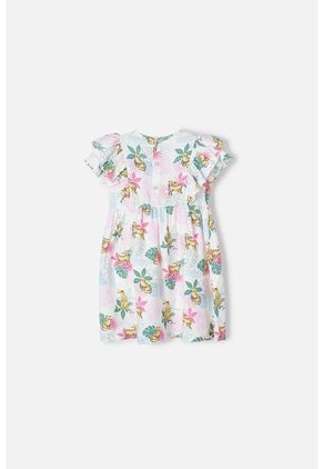 Vestido De LittleMic Multicolor Manga Corta Para Niña 2T A 5T 3T