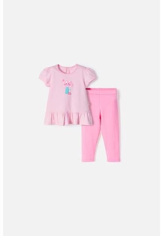 Conjunto LittleMic Multicolor De Pantalón Largo Para Bebé Niña 3-6 LittleMic