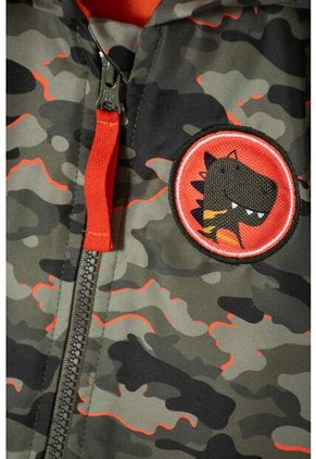 Chaqueta De LittleMic Con Cierre Y Chompa Verde Militar  Para Bebé Niño 9-12