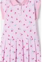 Vestido De Littlemic Manga Corta Rosado Para Niña 2T A 5T 5T de LittleMic