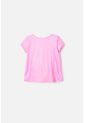 Camiseta De Littlemic Manga Corta Rosada Para Niña 2T A 5T 5T de LittleMic