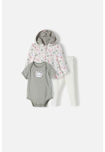 Conjunto LittleMic Multicolor Con Leggins Y Chaqueta Para Bebé Niña 9-12