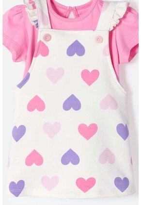 Vestido De Littlemic Tipo Jardinera Multicolor Para Bebé Niña 12-18