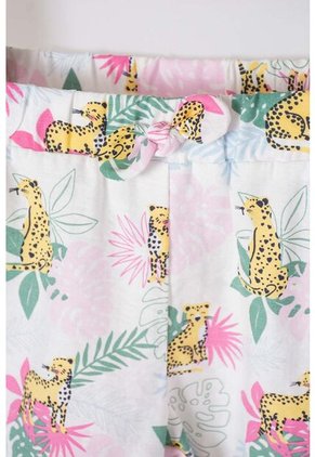 Short De LittleMic Multicolor Con Elástico En Cintura Para Niña 2T A 5T 4T