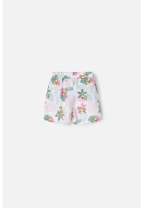 Short De LittleMic Multicolor Con Elástico En Cintura Para Niña 2T A 5T 4T