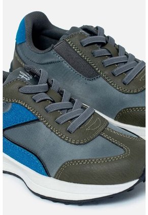 Tenis De  LittleMic Gris Y Azul Para Niño 26