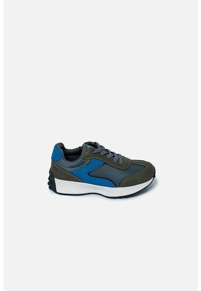 Tenis De  LittleMic Gris Y Azul Para Niño 26