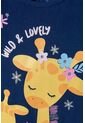 Camiseta De Littlemic Manga Corta Azul Para Niña 2T A 5T 3T de LittleMic
