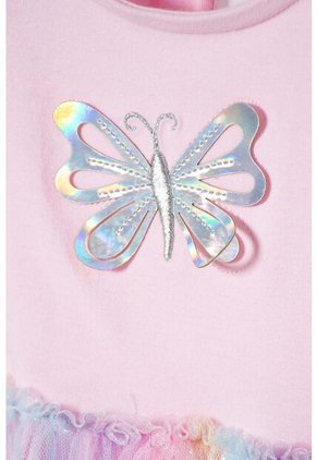 Vestido De Littlemic Manga Corta Rosado Para Bebé Niña 3-6