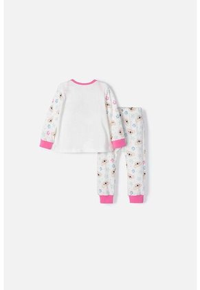 Pijama De LittleMic Marfil Y Rosada De Pantalón Largo Para Bebé Niña 3-6