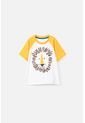 Camiseta LittleMic Manga Corta Mostaza Y Marfil Para Niño 2T A 5T 4T de LittleMic