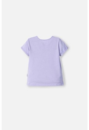 Camiseta De Littlemic Manga Corta Lavanda Para Niña 2T A 5T 4T