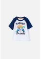 Camiseta LittleMic Manga Corta Azul Oscura Y Blanca Para Niño 2T A 5T 5T de LittleMic