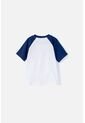 Camiseta LittleMic Manga Corta Azul Oscura Y Blanca Para Niño 2T A 5T 5T de LittleMic