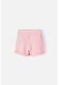 Short LittleMic Con Amarre Delantero Rosado Para Niña 2T A 5T 3T de LittleMic