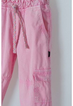 Jogger LittleMic Rosado Con Bolsillos Tipo Cargo Para Niña 2T A 5T 2T