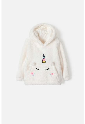 Buzo LittleMic Cerrado Marfil Para Niña 2T A 5T 5T