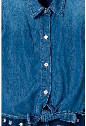 Vestido De Littlemic Con Tull Azul Para Niña 2T A 5T 4T