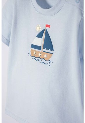 Conjunto LittleMic Azul De Pantalón Largo Para Bebé Niño 18-24