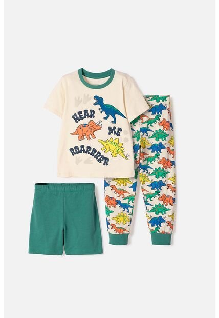 Pijama X3 Piezas De Littlemic Multicolor Para Niño 2T A 6T 3T