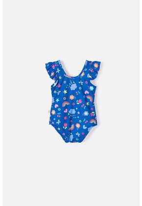 Vestido De Baño De Littlemic Azul Para Niña 2T A 5T 2T
