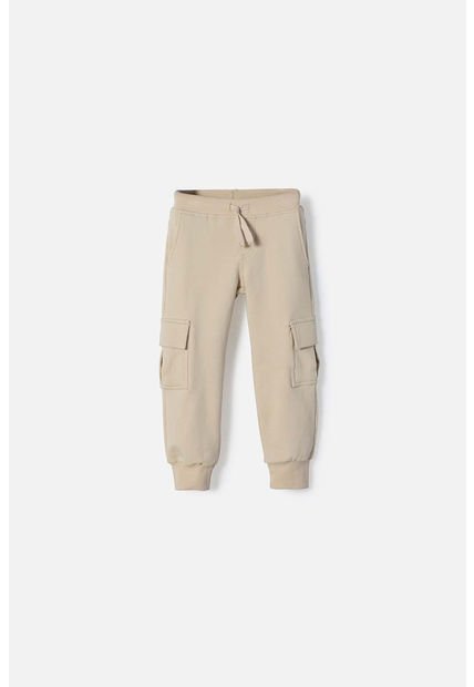 Jogger De Littlemic Con Cordón Caqui Para Niño 2T A 5T 3T