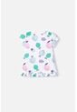Camiseta De Littlemic Manga Corta Marfil Para Niña 2T A 5T 5T de LittleMic