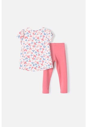 Conjunto De Little Mic Blanco Y Rosa Para Niña 5T