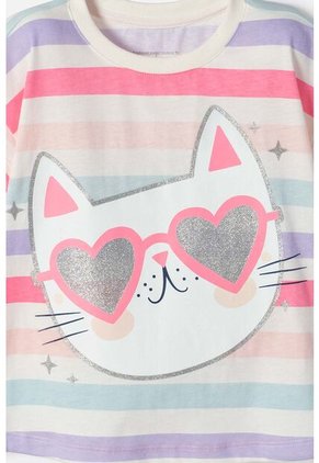 Conjunto De Littlemic Con Short Multicolor Para Niña 2T A 6T 3T