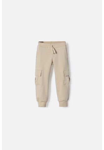 Jogger De Littlemic Con Cordón Caqui Para Niño 2T A 5T 4T LittleMic