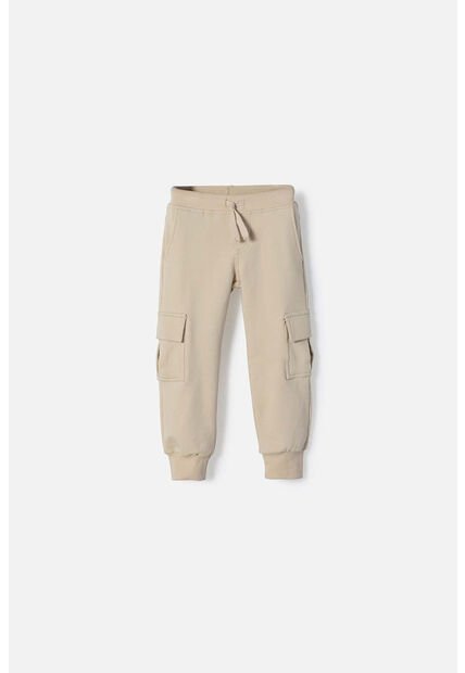 Jogger De Littlemic Con Cordón Caqui Para Niño 2T A 5T 4T