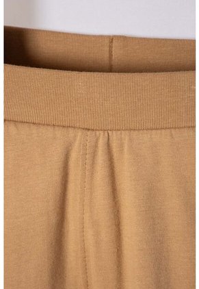 Conjunto LittleMic Marfil Y Café Manga Corta Para Bebé Niño 12-18