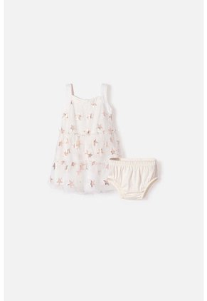 Vestido De Littlemic Con Panty Crudo Para Bebé Niña 3-6