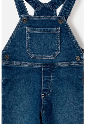 Overall De Littlemic Denim Azul Para Bebé Unisex 12-18