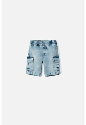 Bermuda De Littlemic Con Cordón Azul Para Niño 2T A 5T 3T LittleMic