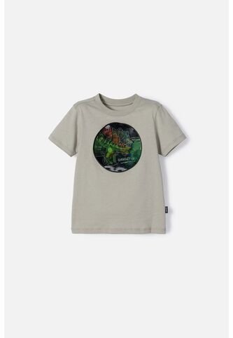 Camiseta De Littlemic Manga Corta Verde Para Niño 2T A 5T 5T LittleMic