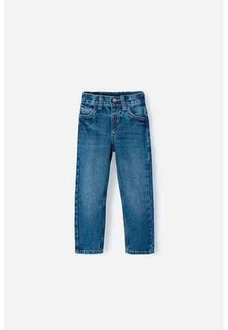 Jean LittleMic En Denim Tono Medio Cinco Bolsillos Para Niño 2T A 5T 4T LittleMic