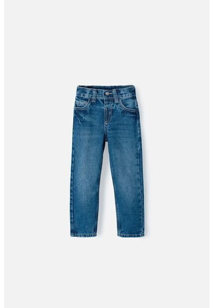 Jean LittleMic En Denim Tono Medio Cinco Bolsillos Para Niño 2T A 5T 4T