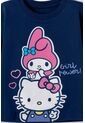 Conjunto De Hello Kitty Con Buzo Azul Para Niña 2T A 6T 4T de LittleMic