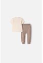 Conjunto LittleMic Café Y Taupe De Pantalón Largo Para Bebé Niño 18-24 de LittleMic