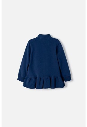 Buzo De Littlemic Con Cierre Azul Para Niña 2T A 6T 5T